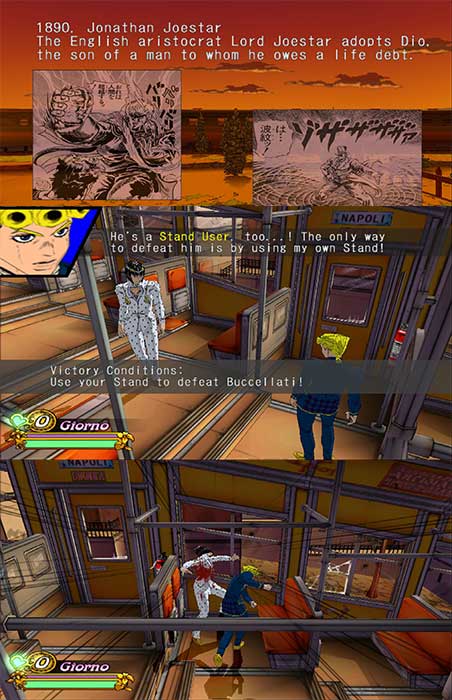 Jojo no Kimyou na Bouken - Ougon no Kaze jogo traduzido PT-BR PS2 OPL 